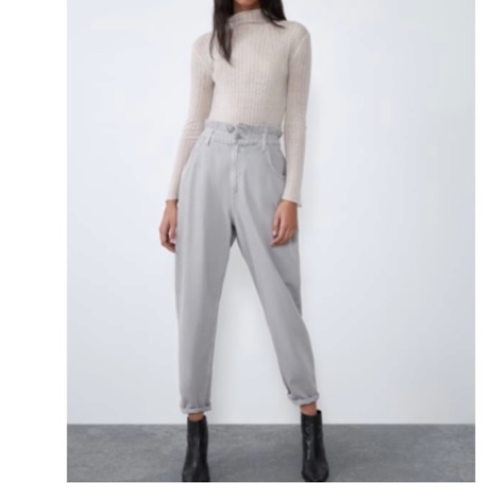 Zara nwt paperbag jeans